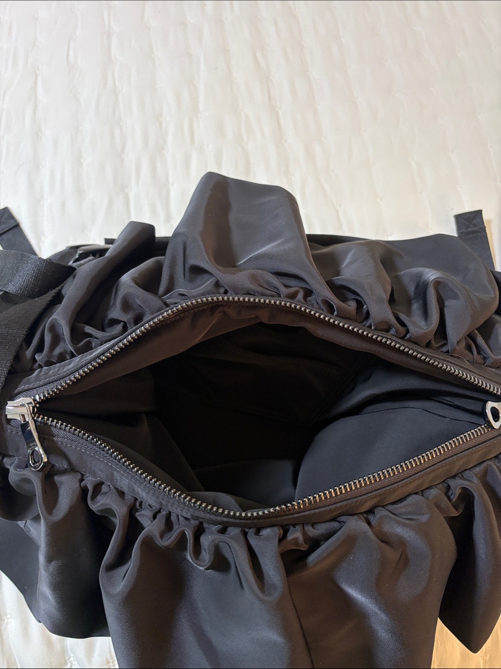 Simone Rocha Black Ruffled Shoulder Bag with Beaded strap - Picture 9 of 13